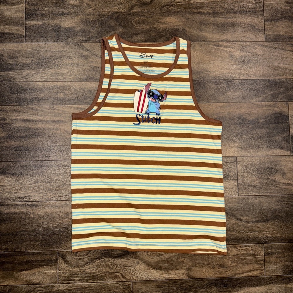 Disney Lilo & Stitch Striped Tank Top Boxlunch Exclusive Women's Size S Summer